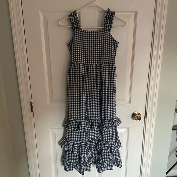 Abercrombie Kids Blue and White Tiered Maxi Dress - Picture 3 of 8